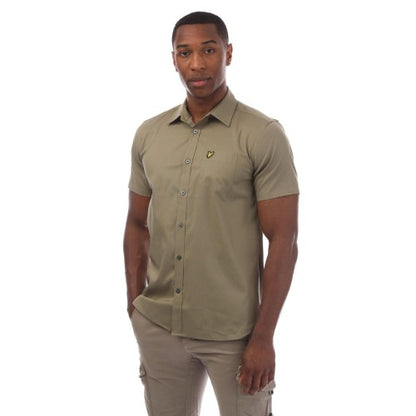 Front - Lyle & Scott Mens Poplin Short-Sleeved Shirt