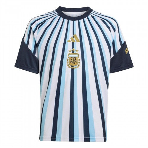 Front - Adidas Childrens/Kids 2026 Pre Match Argentina Football Jersey