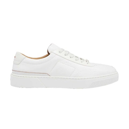 Front - Hugo Boss Mens Gary Leather Tennis Trainers