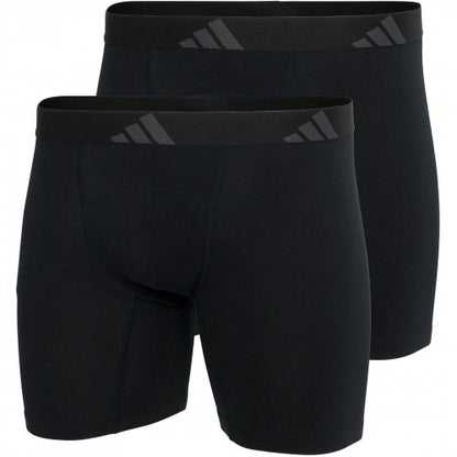 Front - Adidas Mens Logo Boxer Briefs (Pack of 2)