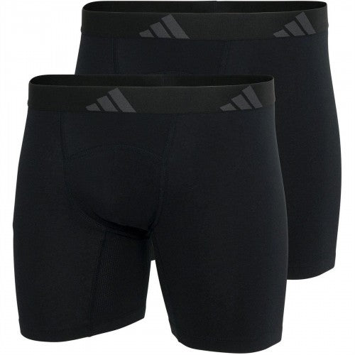 Front - Adidas Mens Logo Boxer Briefs (Pack of 2)