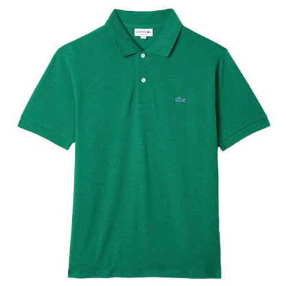 Front - Lacoste Mens Speckle Cotton Pique Classic Polo Shirt