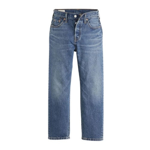 Front - Levis Womens/Ladies 501 Lightweight Cropped Straight Leg Jeans