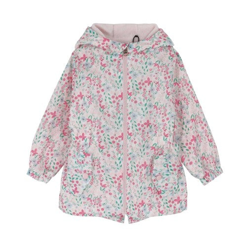 Front - Firetrap Girls Floral Hooded Anorak