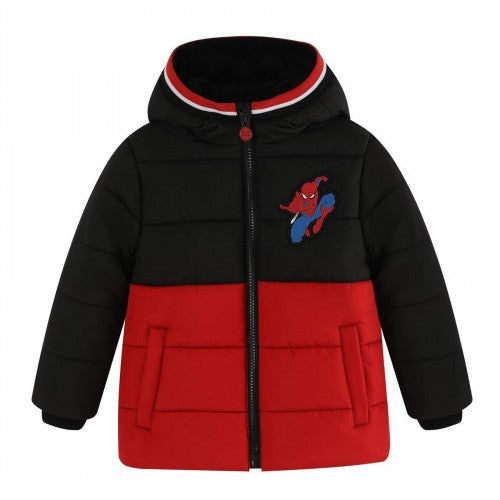 Front - Spider-Man Childrens/Kids Two Tone Puffer Jacket
