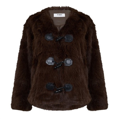 Front - 4th & Reckless Womens/Ladies Jackie Faux Fur Jacket