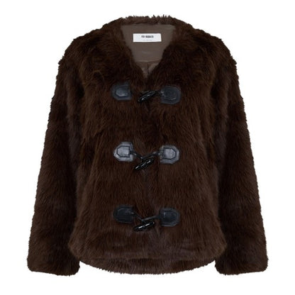 Front - 4th & Reckless Womens/Ladies Jackie Faux Fur Jacket