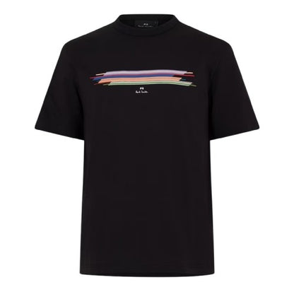 Front - Paul Smith Mens Striped Logo T-Shirt