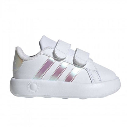 Front - Adidas Baby Girls Grand Court 2.0 3 Stripes Trainers