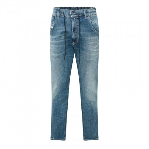 Front - Diesel Mens Krooley-E-NE Tapered Jeans