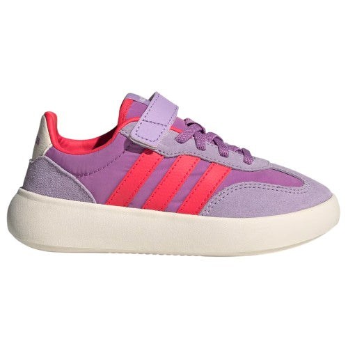 Front - Adidas Childrens/Kids Barreda Decode 3 Stripes Suede Platform Trainers