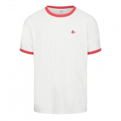Front - Levis Mens Embroidered Logo Ringer T-Shirt