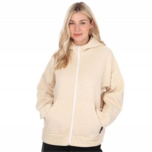 Front - Adidas Womens/Ladies Studio Lounge Fleece Full Zip Hoodie