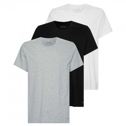 Front - Calvin Klein Mens Plain T-Shirt (Pack of 3)