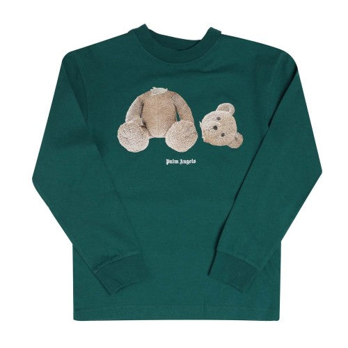 Front - Palm Angels Childrens/Kids Bear Long-Sleeved T-Shirt
