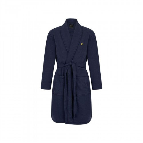 Front - Lyle & Scott Mens Embroidered Logo Dressing Gown
