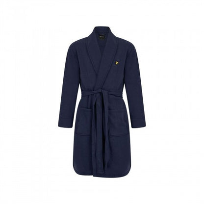 Front - Lyle & Scott Mens Embroidered Logo Dressing Gown