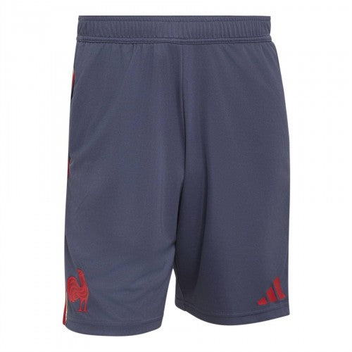 Front - Adidas Mens France FFR Rugby Shorts