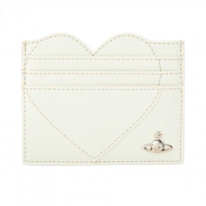 Front - Vivienne Westwood Heart Leather Card Holder