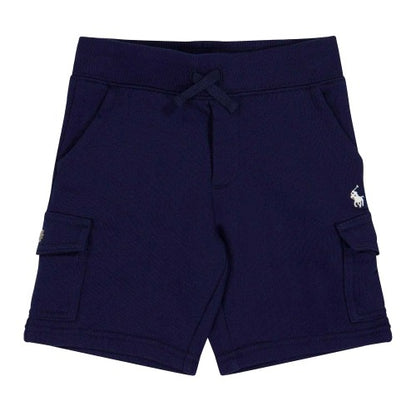 Front - Ralph Lauren Boys Embroidered Logo Cargo Shorts