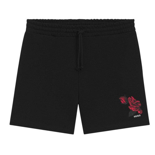 Front - Hugo Mens Dagety Graphic Print Shorts