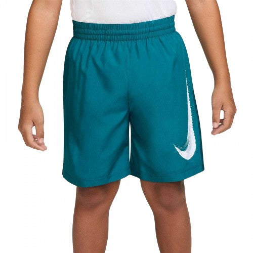 Front - Nike Boys Dri-FIT Big Logo Shorts