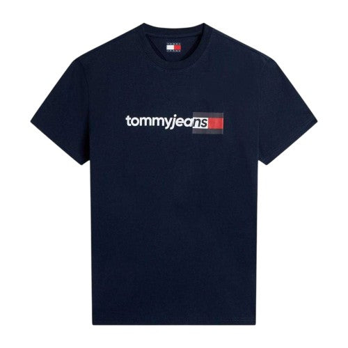 Front - Tommy Jeans Mens Logo T-Shirt