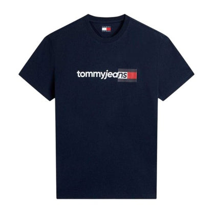 Front - Tommy Jeans Mens Logo T-Shirt