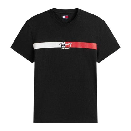 Front - Tommy Jeans Mens Logo Regular T-Shirt