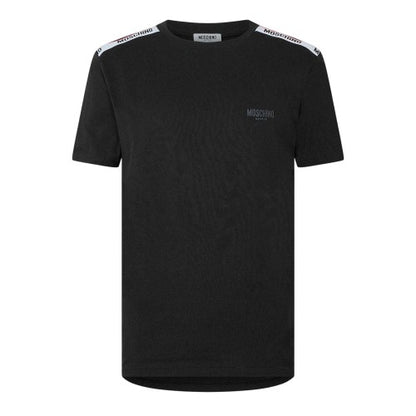 Front - Moschino Mens Tape Regular T-Shirt