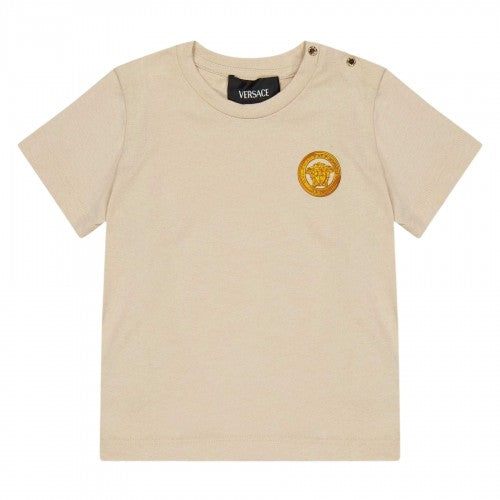 Front - Versace Childrens/Kids Logo Cotton Jersey T-Shirt