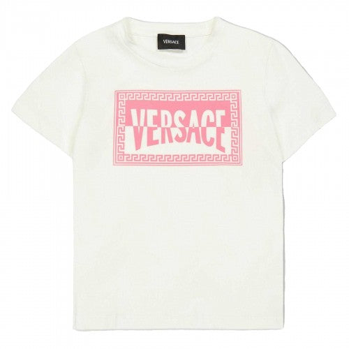 Front - Versace Childrens/Kids Box Logo T-Shirt