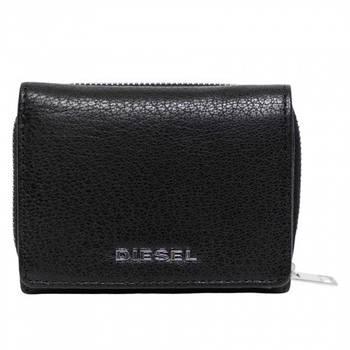 Front - Diesel Mens Spejap Leather Trifold Wallet