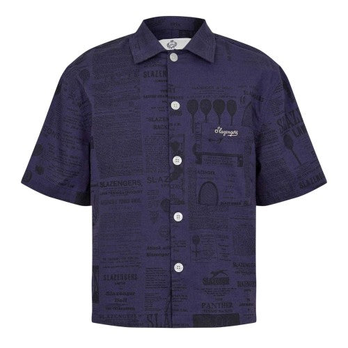 Front - Slazenger Mens Court Newspaper Lightweight Shirt