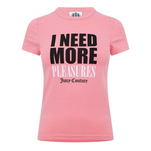 Front - Juicy Couture Womens/Ladies Pleasures Fitted T-Shirt