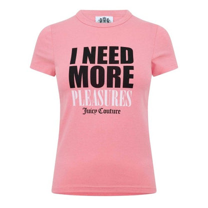 Front - Juicy Couture Womens/Ladies Pleasures Fitted T-Shirt