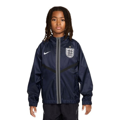 Front - Nike Childrens/Kids England Hooded Tracksuit Top