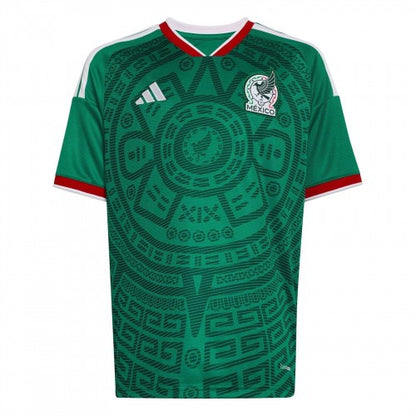 Front - Adidas Childrens/Kids World Cup 2026 Mexican Home Shirt