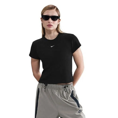 Front - Nike Womens/Ladies Swoosh Embroidered Logo T-Shirt