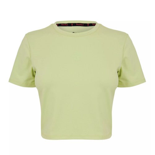 Front - Red Run Womens/Ladies Plain Cropped T-Shirt