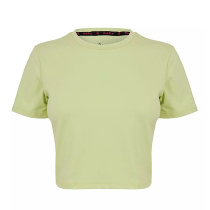 Front - Red Run Womens/Ladies Plain Cropped T-Shirt