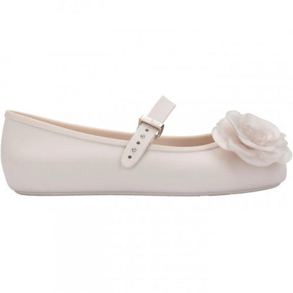 Front - Melissa Baby Girls Floral Flat Mary Janes