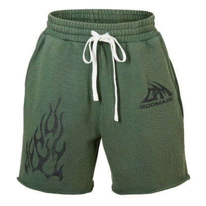 Front - GodMade Mens Fleece Logo Shorts