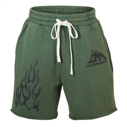 Front - GodMade Mens Fleece Logo Shorts