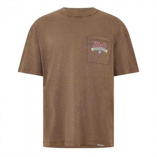Front - Represent Mens Mel´s Diner Chest Pocket Oversized T-Shirt