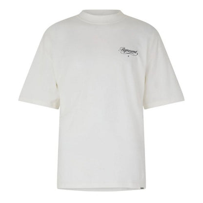 Front - Represent Mens Script Graphic Logo Slub Oversized T-Shirt
