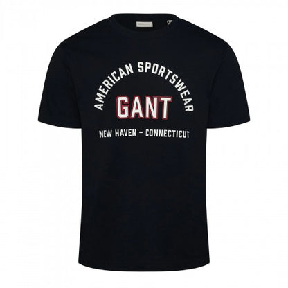 Front - Gant Mens Graphic Print Regular T-Shirt