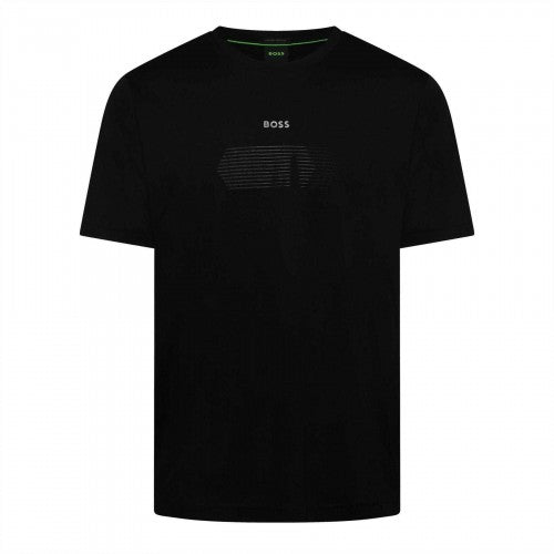 Front - Boss Mens Unity Stripe Logo T-Shirt