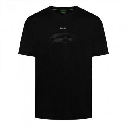 Front - Boss Mens Unity Stripe Logo T-Shirt