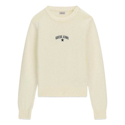 Front - Guess Womens/Ladies Jeans Embroidered Logo Jumper